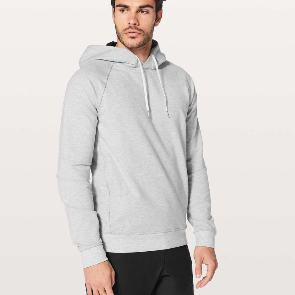 Lululemon City Sweat Pullover Hoodie — Heathered Ultra Light Grey